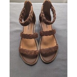 Lucky Brand Kasinda Women's Sandals Size 7.5 Brown Leather Upper